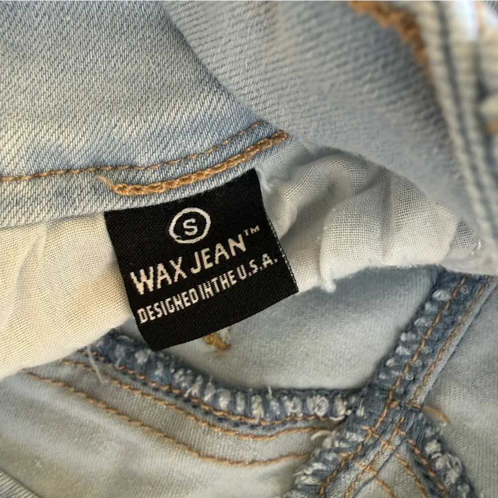 3 FOR $15‎ DEAL / Wax Jean Light Wash Denim Shorts Folded Waist Detail Size S